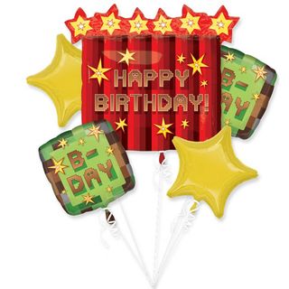 TNT Party - Happy Birthday Foil Balloon Bouquet