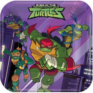 Rise of the Teenage Mutant Ninja Turtles - 17cm Square Plates