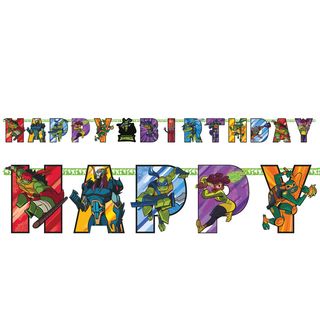 Rise of the Teenage Mutant Ninja Turtles - Jumbo Add-An-Age Letter Banner