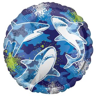 Shark Birthday - 45cm Foil Balloon