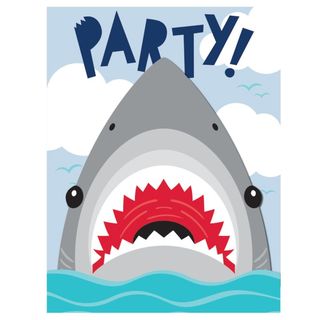 Shark Party - Invitations