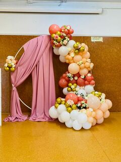 Halo Hoop + Draping & Floral Backdrop - $350
