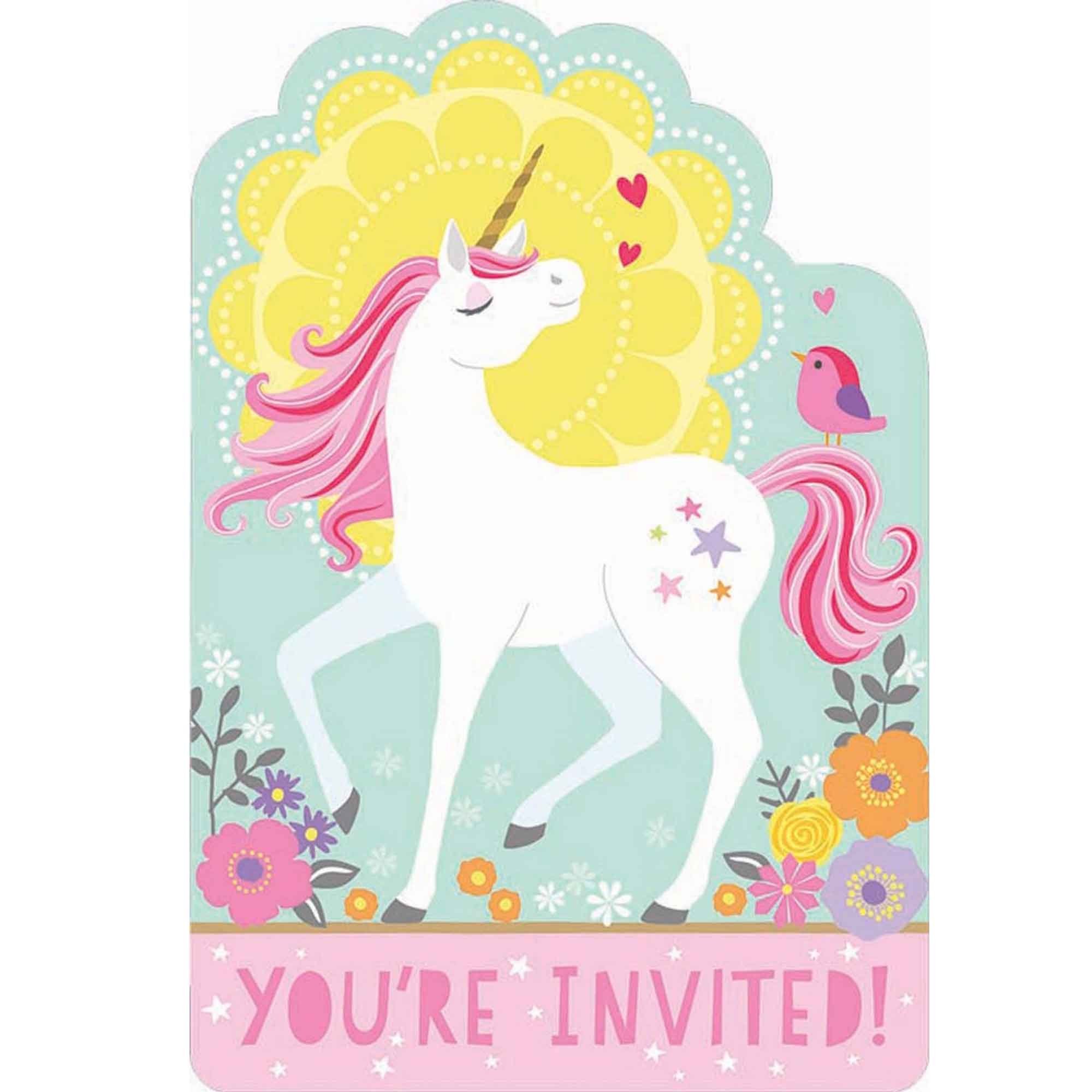 Magical Unicorn - Postcard Invitations