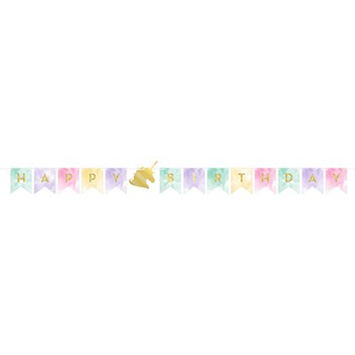 Unicorn Sparkle - Happy Birthday Banner