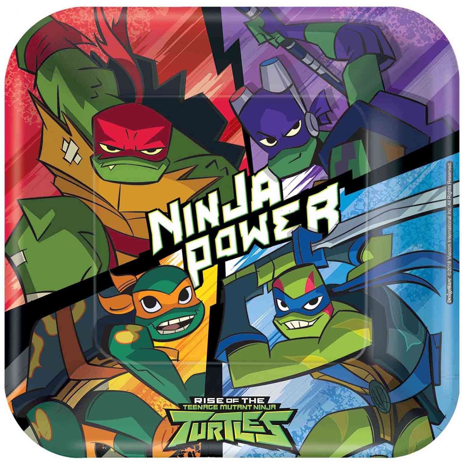 Rise of the Teenage Mutant Ninja Turtles - 23cm Square Plates