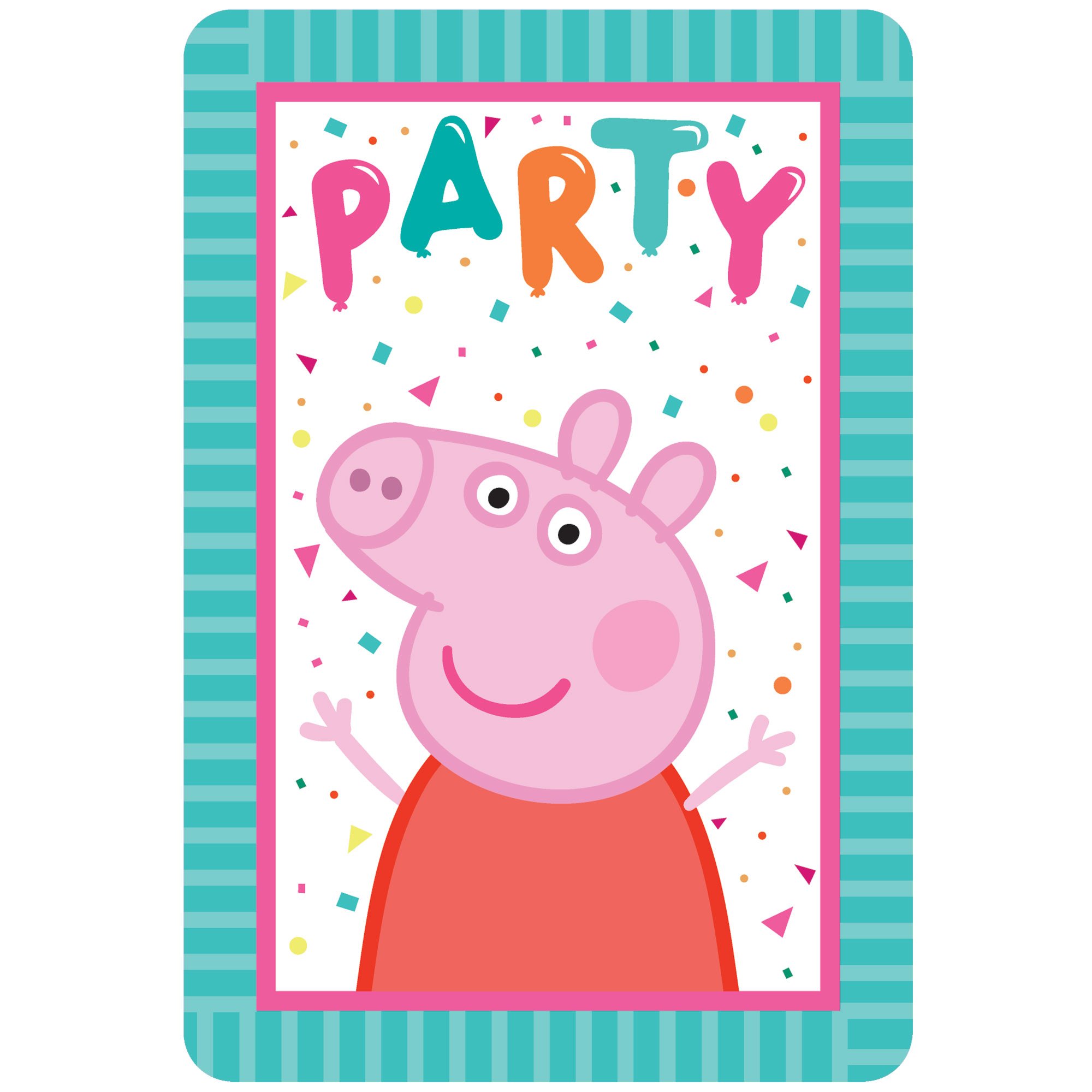 Peppa Pig Confetti - Party Postcard Invitations