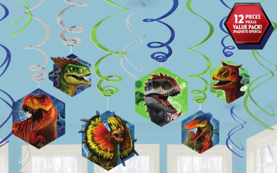 Jurassic World - Swirl Decorations