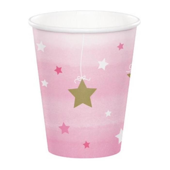 One Little Star Girl Paper Cups