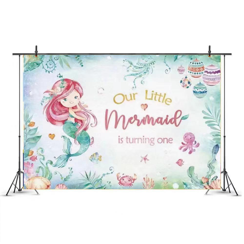 Our Little Mermaid Turning One Backdrop - $25 DIY