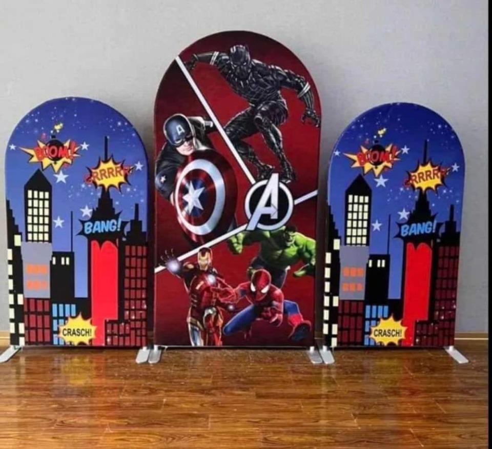 Superhero 3 Piece Backdrop - $150 DIY