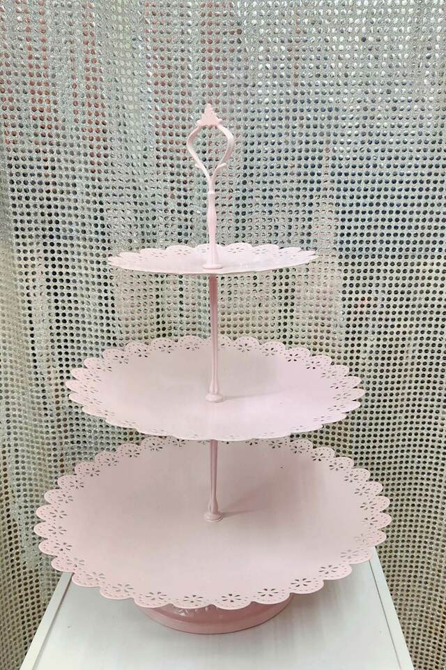 Tiered Pink Cupcake Stand - $15